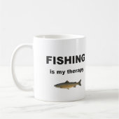 La pêche est ma thérapie, tasse de café drôle de (Gauche)