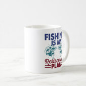 "La Pêche Est Mon Régime De Retraite Mug (Devant droit)