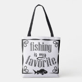 La pêche est mon sac fourre-tout de devis préféré (Dos)
