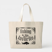 La pêche est mon sac fourre-tout de devis préféré (Dos)