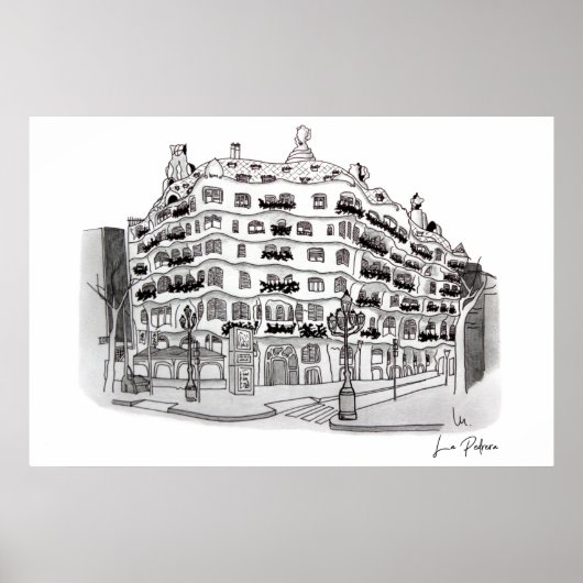 La Pedrera - Casa Milá (Barcelona) Poster (Voorkant)