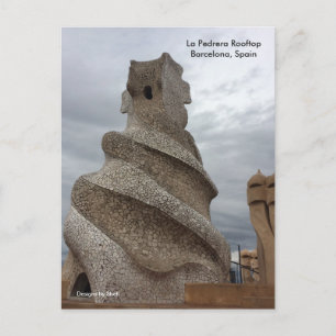 La Pedrera Dakterrassen Barcelona Briefkaart