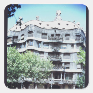 La Pedrera of Casa Mila, 1905-10 Vierkante Sticker