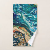 La peinture abstraite de la glace et du poisson (Serviette à main)