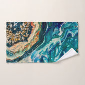 La peinture abstraite de la glace et du poisson (Serviette à main)