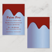 La peinture rouge peut des cartes de visite de (Devant / Derrière)