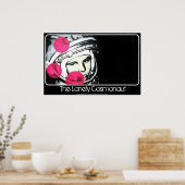 La peinture solitaire Cosmonaut sur une affiche (Cuisine)