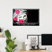 La peinture solitaire Cosmonaut sur une affiche (Bureau à domicile)