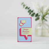 La pensée bouillonne des cartes de visite (Debout devant)