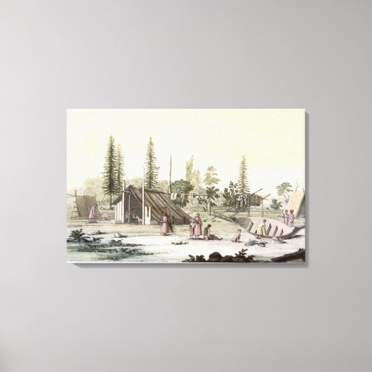 La Perouse in Port Francesci (kleurentraving) Canvas Afdruk (Voorkant)