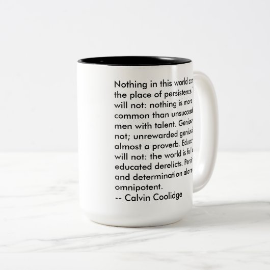 La persistance éponge la tasse à deux tons de 15 (Devant droit)