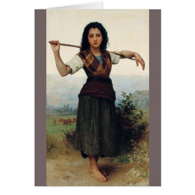 La petite bergère par Bouguereau (Devant)