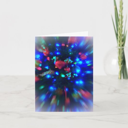 La petite carte de Noël, bleu allume Orniments (Devant)