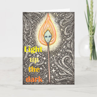 La petite carte de solstice d'hiver de fille