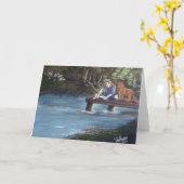 La petite carte de voeux de pêcheur (Fleur jaune)