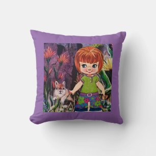 La petite fille aux cheveux rouges" Coussin