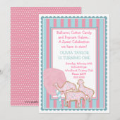 La petite invitation de cirque la plus douce (Devant / Derrière)