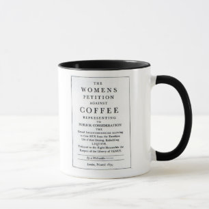 La pétition des femmes contre la tasse de café