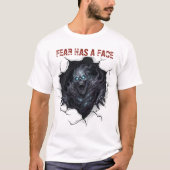 La peur a un visage T-Shirt blanc déchiré - Devant (Devant)