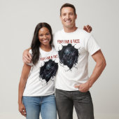 La peur a un visage T-Shirt blanc déchiré - Devant (Unisexe)