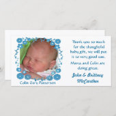 La photo de bébé vous remercient des cartes (Devant / Derrière)