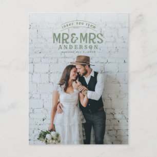 La photo rustique vous remercient faire-part de