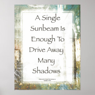La Piazza de Sunbeam Prayer door St. Francis Poster