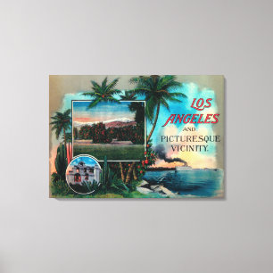 LA & Picturesque Vicinity Canvas Afdruk
