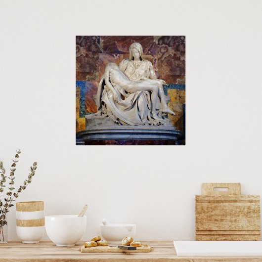 La Pieta par Michelangelo Poster (Cuisine)
