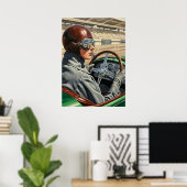 LA PILOTE DE COURSE (De coureur) - Origineel Poster (Thuiskantoor)