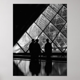 la piramide in b+w poster