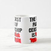 La pire partie du Mug drôle de censure (Centre)