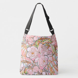 La pivoine de Nouveau Mucha d'art fleurit le sac