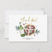 La pizza et la Carte de remerciements de bière par (Devant)