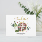 La pizza et la Carte de remerciements de bière par (Debout devant)