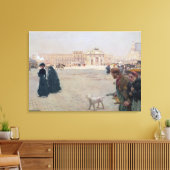 La Place du Carrousel, Parijs Canvas Afdruk (Insitu (Woonkamer))