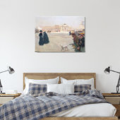La Place du Carrousel, Parijs Canvas Afdruk (Insitu (Slaapkamer))