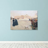 La Place du Carrousel, Parijs Canvas Afdruk (Insitu (Houten vloer))