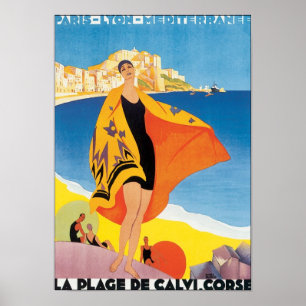 La Plage De Calvi. Corse Poster