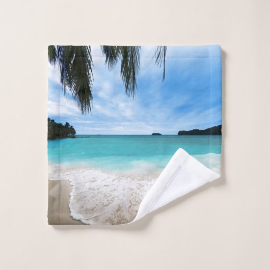La plage de la mer paisible (Gant de toilette)