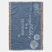 La plage est ma couverture en bois bleue de Shell (devant Vertical)