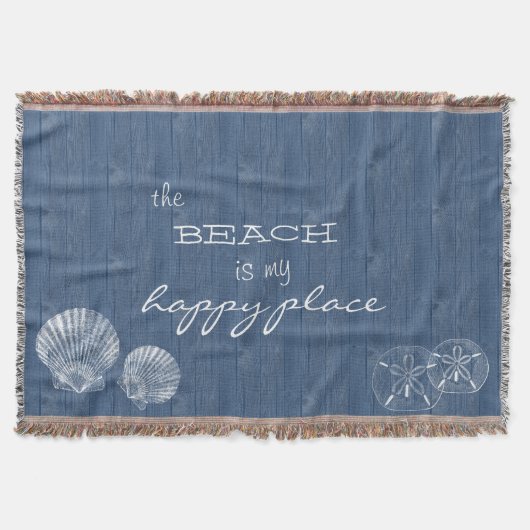 La plage est ma couverture en bois bleue de Shell (Devant)