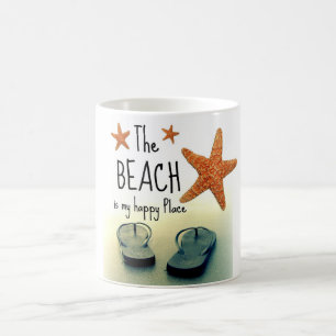 La plage est ma tasse heureuse de bascules