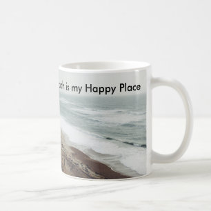 La plage est ma tasse heureuse d'endroit
