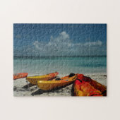 La plage tropicale Kayaks puzzle (Horizontal)