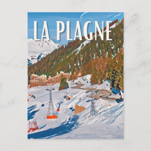 La Plagne Briefkaart (Voorkant)