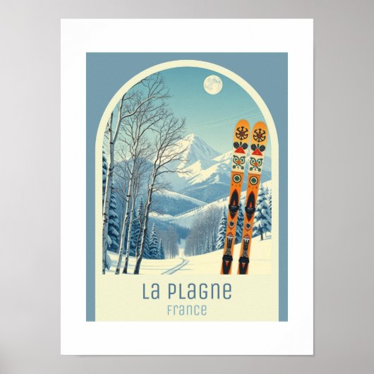 La Plagne France ski resort Poster (Voorkant)