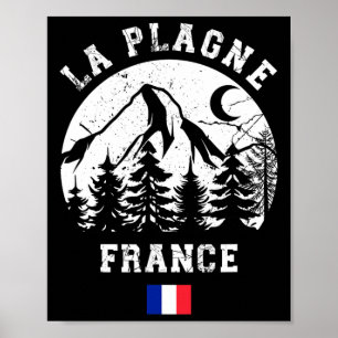 La Plagne Frankrijk Alpen Skigebied Alpineskiën Fr Poster