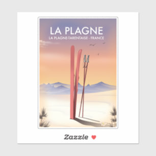 La Plagne, La Plagne-Tarentaise, Frankrijk ski pos Sticker