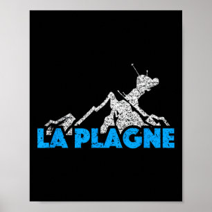 La Plagne Skiën Snowboarden Frankrijk Resort Distr Poster